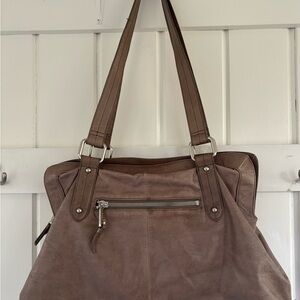 HOBO Tan Leather Shoulder Bag
